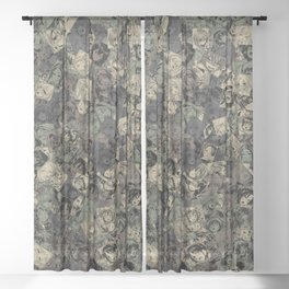 Ahegao camouflage Sheer Curtain