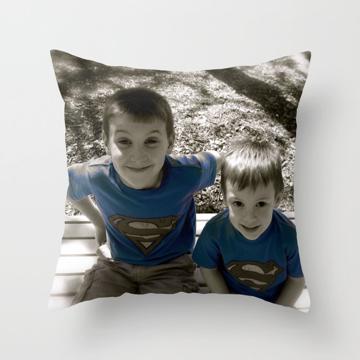 SUPER BOYS Throw Pillow