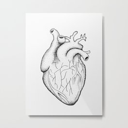 dotwork heart Metal Print