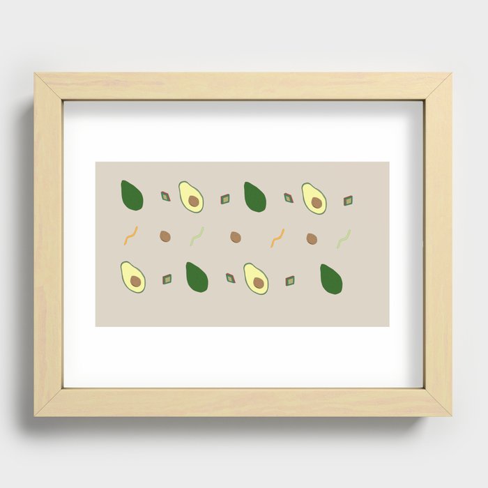 Avocado Confetti Recessed Framed Print