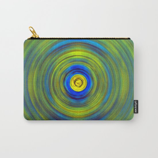 Vivid Green and Blue Swirl Carry-All Pouch