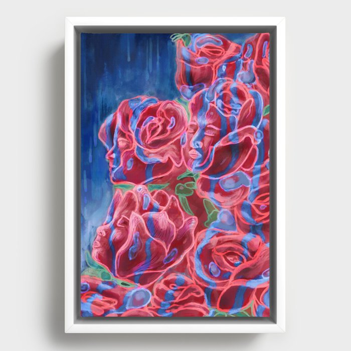 Rain for Rose City Framed Canvas