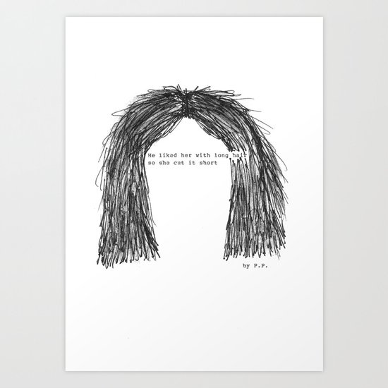 Short Hair Famous Tumblr Quote By Pien Pouwels Art Print By Oceanflowerbird Society6,Easy Human Heart Outline Drawing