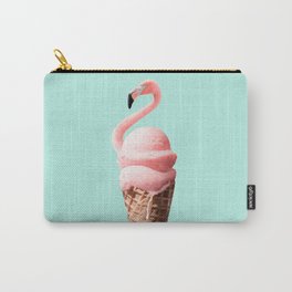 FLAMINGO CONE Carry-All Pouch | Flamingo, Graphicdesign, Animal, Jonasloose, Tropical, Icecreamcone, Kids, Love, Sweets, Artwork 