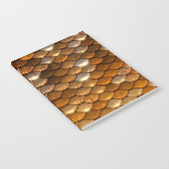Gold glitter mermaid sparkling scales - Mermaidscales Notebook