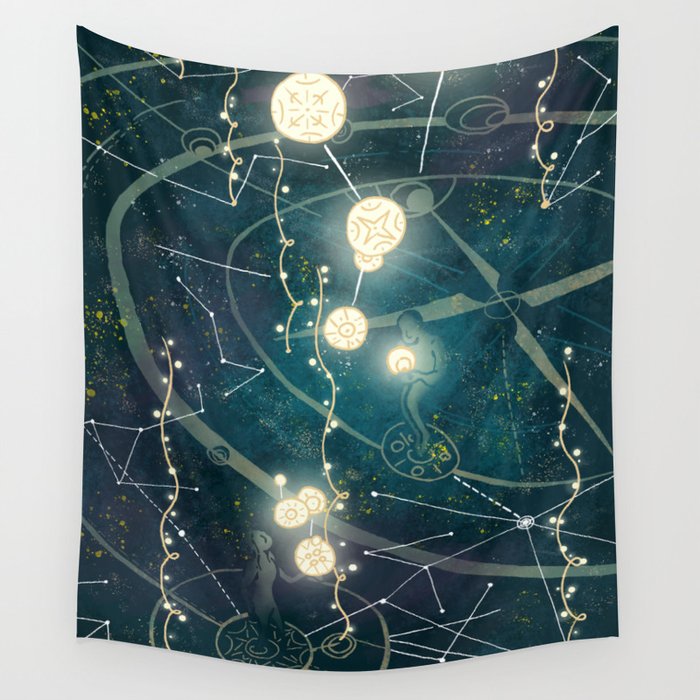 Constellation of holidays Wall Tapestry