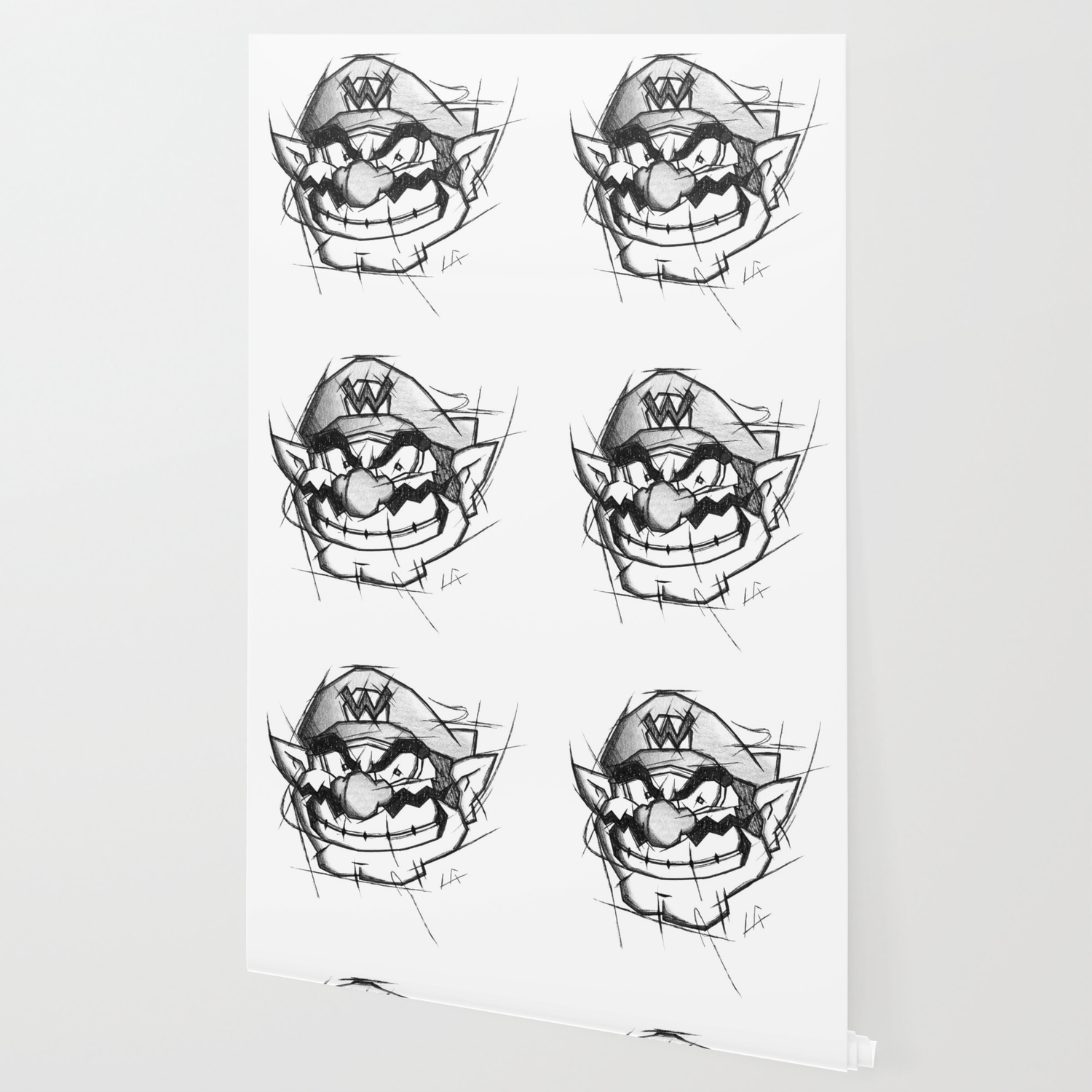 Wario Handmade Drawing Games Art Super Mario Nintendo Art