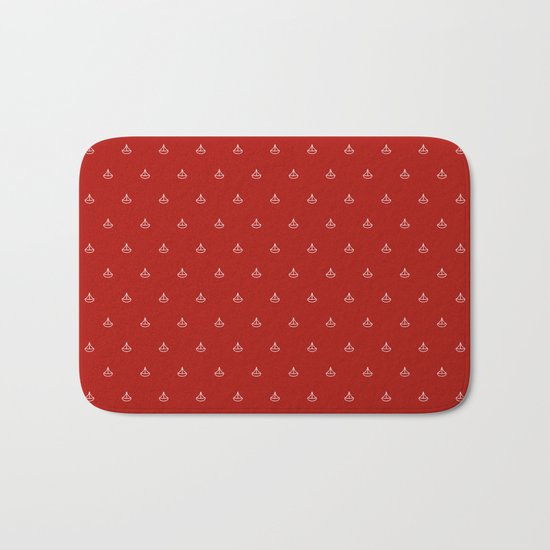 Maritime small Nautical Red and White Anchor Pattern 1 - Anchors on #Society6 Bath Mat