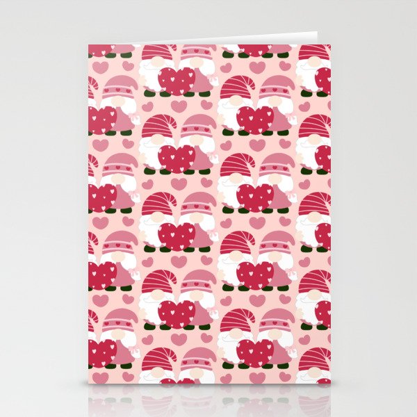 Cute Valentines Day Heart Gnome Lover Stationery Cards