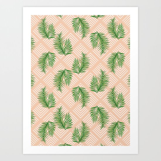 Geometries & Palms #society6 #decor #buyart Art Print