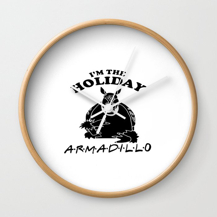 holiday armadillo Wall Clock