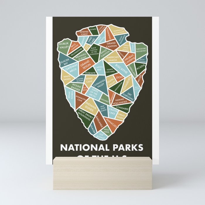 National Parks of the U.S. Mini Art Print