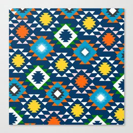 Multicolored tribal shapes Canvas Print