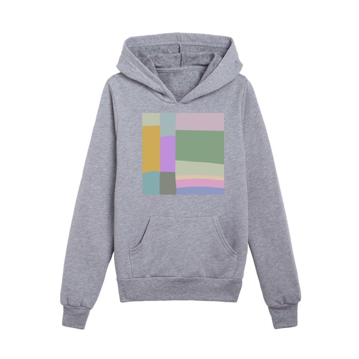 Abstract Earthy Pastel Shapes 30 Kids Pullover Hoodie