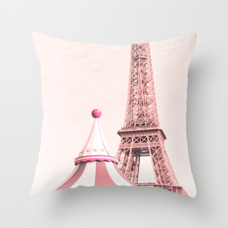 Paris Nursery Violet Eiffel Tower Throw Pillow By Andreka Society6