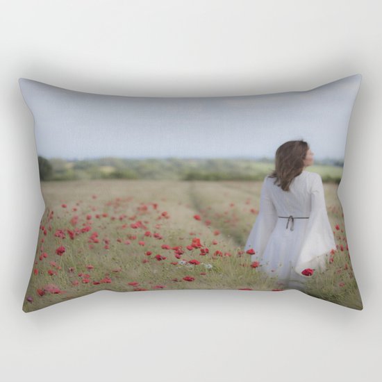 Dreaming in the field Rectangular Pillow