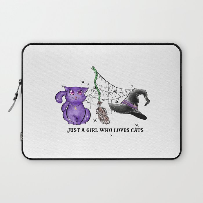 Just a girl who loves cats Halloween Laptop Sleeve