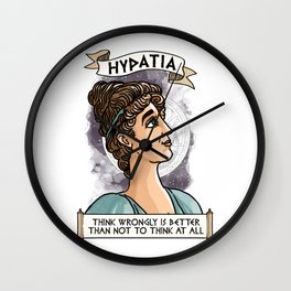 Hypatia of Alexandria Wall Clock