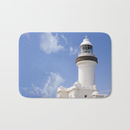 Byron Bay Lighthouse blue Sky Bath Mat