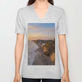 Moonlight Beach Encinitas California V Neck T Shirt