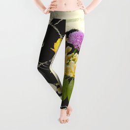 Bunny with Spring Flowers Leggings