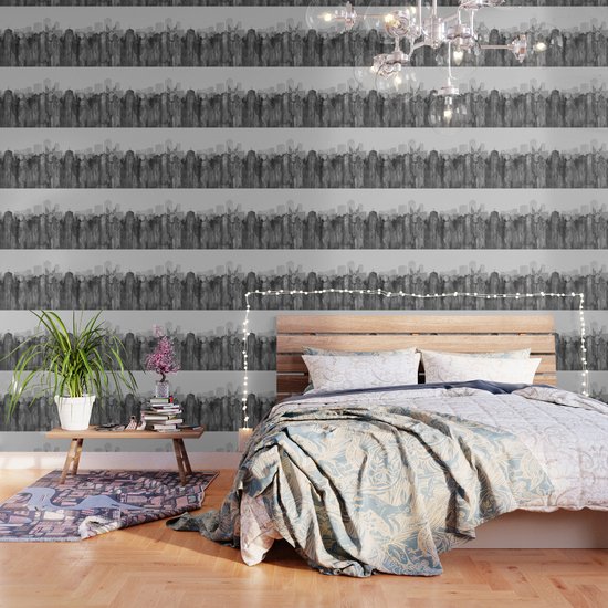Wellington City Nz Skyline B W Wallpaper By Marlenewatson Society6