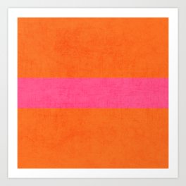 orange and hot pink classic Art Print