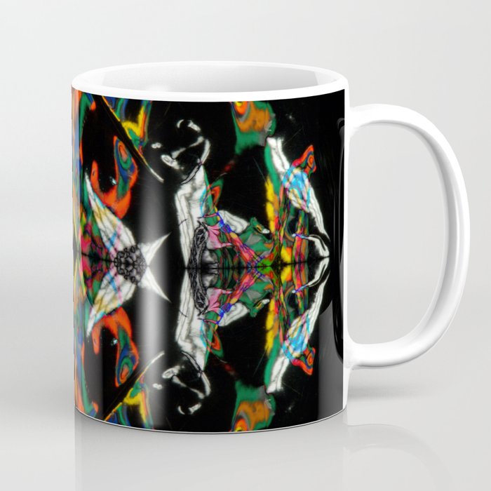 Abstract beautiful ornament on black background Coffee Mug