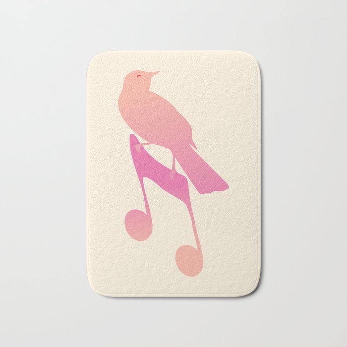 Abstraction_NEW_BIRD_SONG_MUSIC_NOTES_POP_ART_0103B Bath Mat