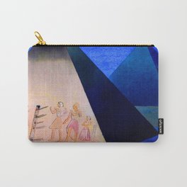 King Pharaoh Ramses buries his queen Nefertari of Egypt in blue twilight great pyramids of Giza landscape painting  Carry-All Pouch