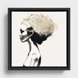 Serene - Digital fashion illustration / painting Framed Canvas