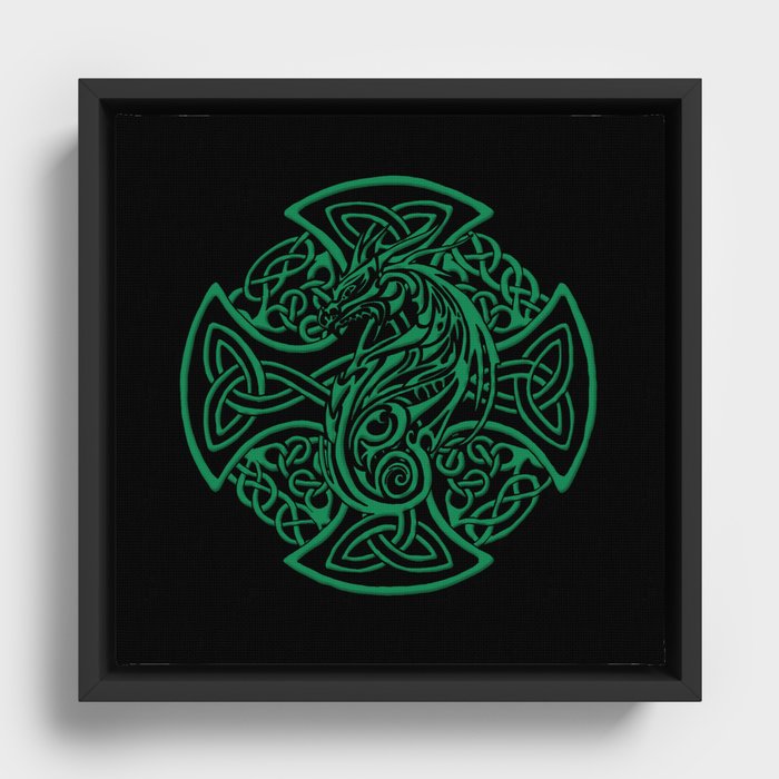 Celtic Dragon Framed Canvas