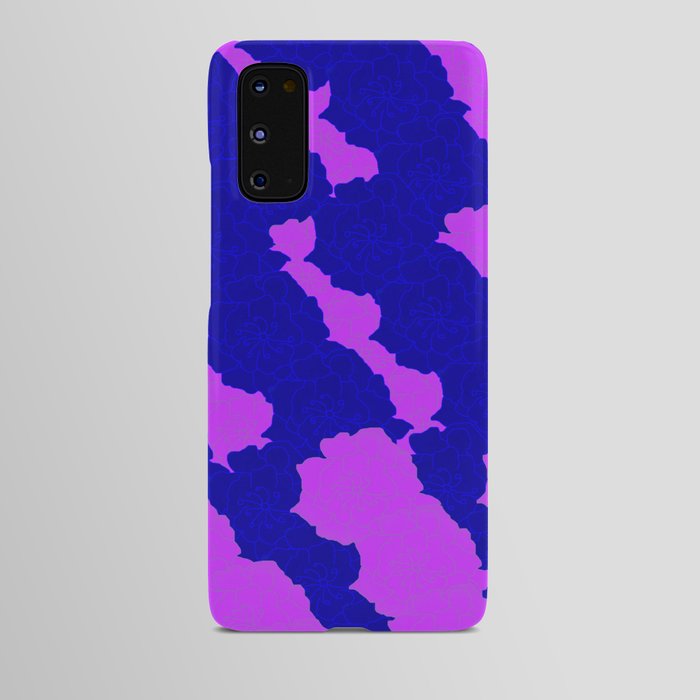 Lavender & Blue Flower Collage Android Case