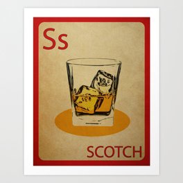 Scotch Flashcard Art Print