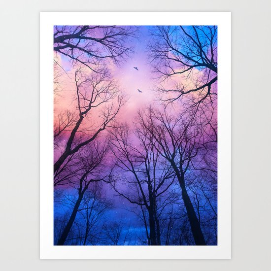A New Day Will Dawn (Day Tree Silhouettes) Art Print
