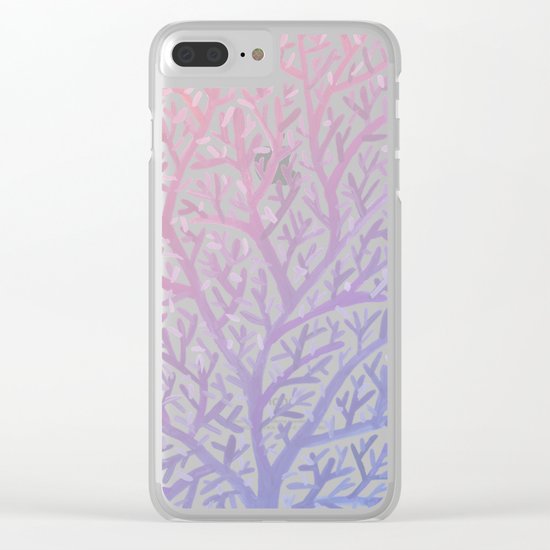 Fan Coral – Rose Quartz & Serenity Clear iPhone Case