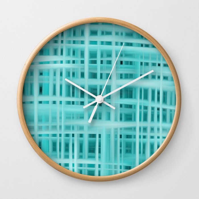 Turquoise Windows Wall Clock