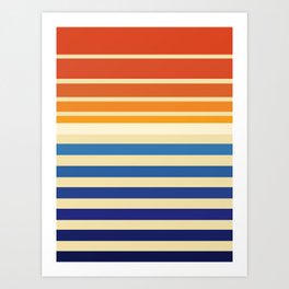 Minimalist bold stripes lines #4 Art Print