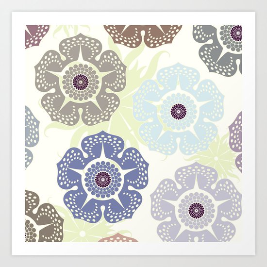 Flowers Pattern Art Print