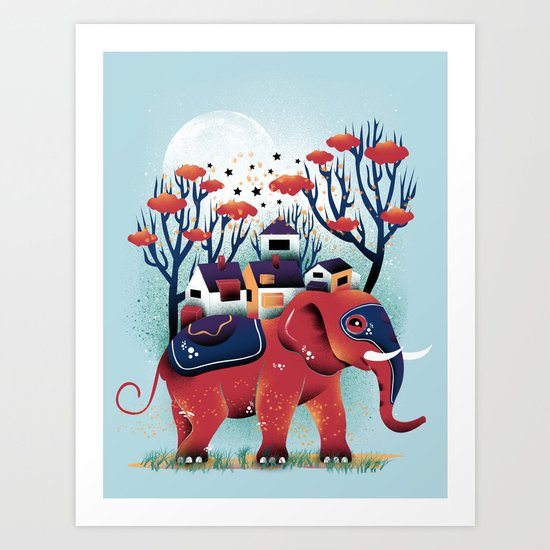 A Colorful Ride Art Print