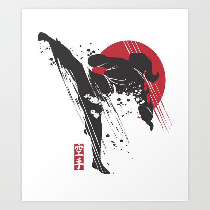 Karate Girl Art Print