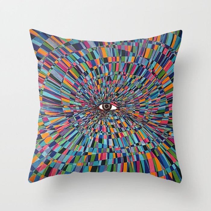 Ones God Eye by Carlos Simpson Art Throw Pillow