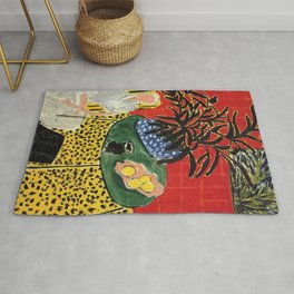 Interior with Black Fern - Henri Matisse Area & Throw Rug