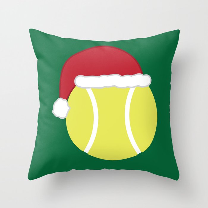 Tennis Santa Throw Pillow