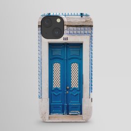 The blue door of Lisbon | Portugal fine art travel photography print iPhone Case