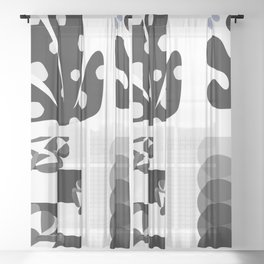 Assemble patchwork composition 11 Sheer Curtain