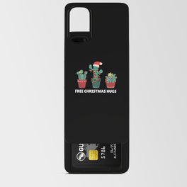 Free Christmas Hugs Funny Cactus Plants Android Card Case