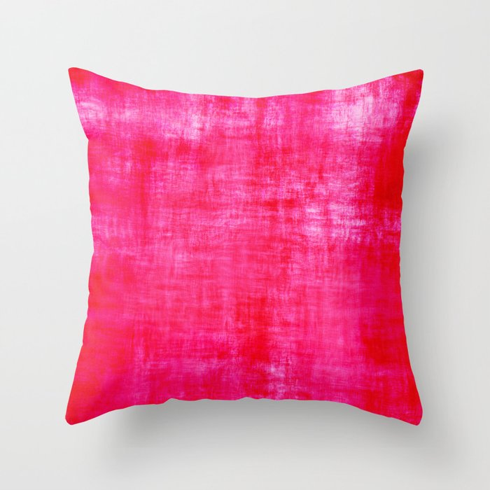 Grunge distressed pink Throw Pillow