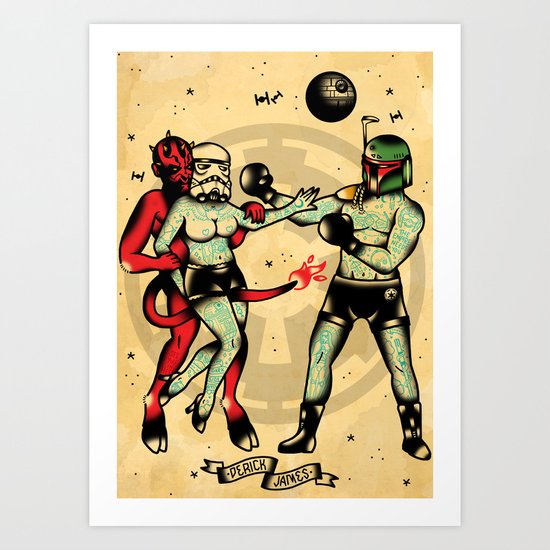 Star Wars Tattoo Flash Art Print