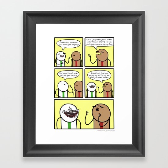 Antics #301 - smiling on the inside Framed Art Print
